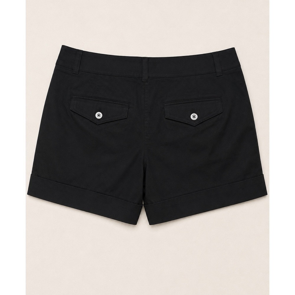 White House Black Market Black Utility Cuffed Shorts Size 12 Cargo Pockets - Picture 5 of 6